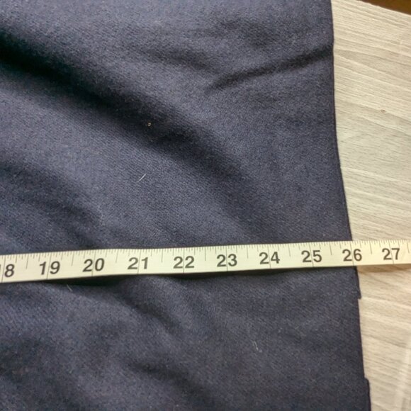 Vintage Sag Harbor Navy Blue Lined Wool Pencil Skirt Size 14 - Picture 11 of 12